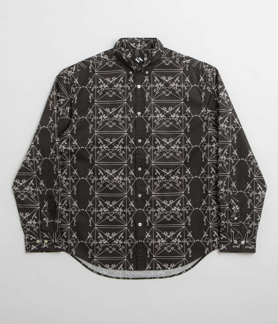 The Trilogy Tapes Envelopes All Over Print Shirt in Black