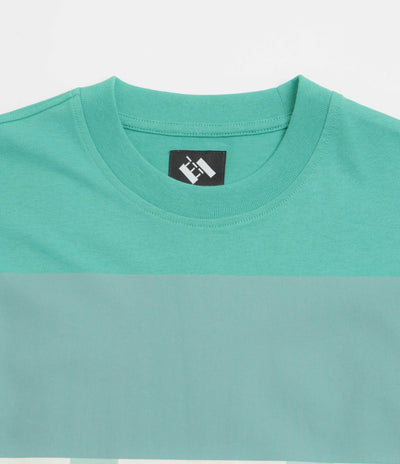 The Trilogy Tapes Glow in the Dark Block T-Shirt in Aqua