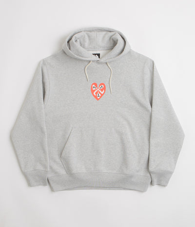 The Trilogy Tapes Heart Hoodie in Heather Grey