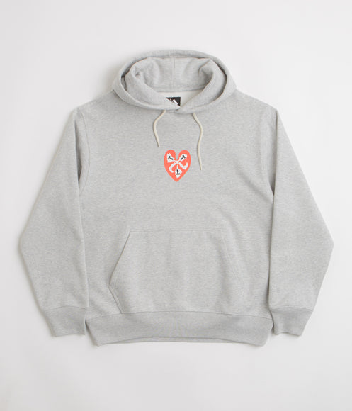 The Trilogy Tapes Heart Hoodie - Heather Grey