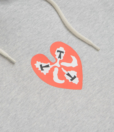 The Trilogy Tapes Heart Hoodie in Heather Grey