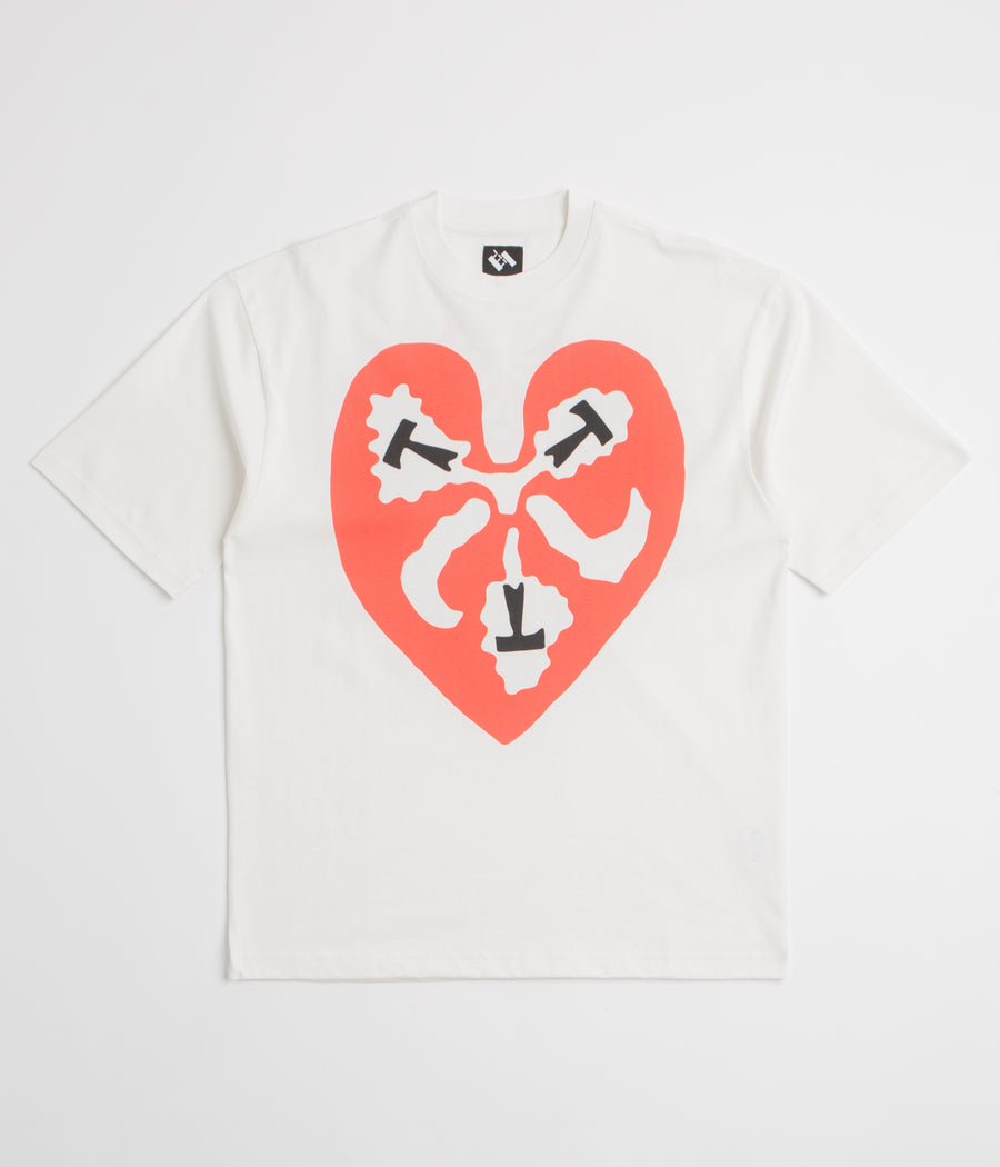 The Trilogy Tapes Heart T-Shirt in White