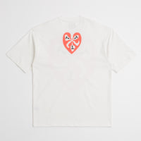 The Trilogy Tapes Heart T-Shirt in White thumbnail