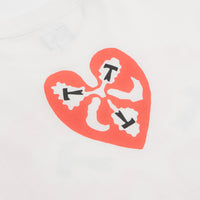 The Trilogy Tapes Heart T-Shirt in White thumbnail