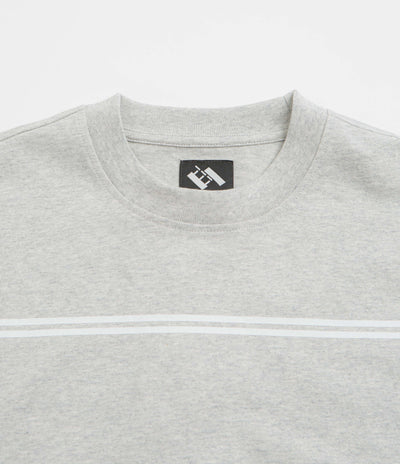 The Trilogy Tapes Logo Outline T-Shirt in Grey Marl