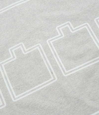 The Trilogy Tapes Logo Outline T-Shirt in Grey Marl