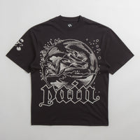 The Trilogy Tapes Man In Bubble With Pain T-Shirt in Black thumbnail