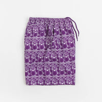 The Trilogy Tapes Mouse Swim Shorts in Purple and White thumbnail