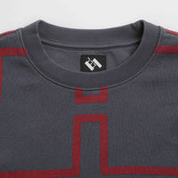 The Trilogy Tapes Over Dye Pulse Crewneck Sweatshirt in Black and Red thumbnail