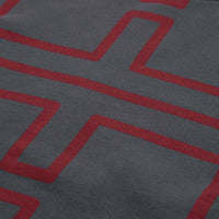 The Trilogy Tapes Over Dye Pulse Crewneck Sweatshirt in Black and Red thumbnail