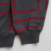 The Trilogy Tapes Over Dye Pulse Crewneck Sweatshirt in Black and Red thumbnail