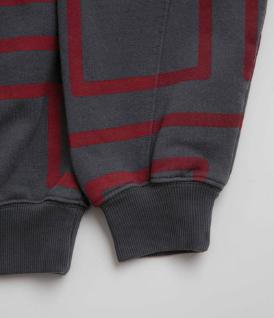 The Trilogy Tapes Over Dye Pulse Crewneck Sweatshirt in Black and Red