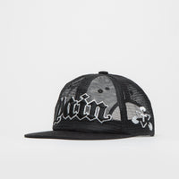 The Trilogy Tapes Pain All-Over Mesh Trucker Cap in Black thumbnail