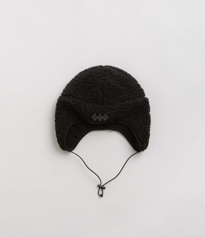 The Trilogy Tapes Pile Fleece Mountain Beanie in Charcoal