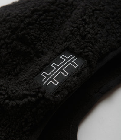 The Trilogy Tapes Pile Fleece Mountain Beanie in Charcoal