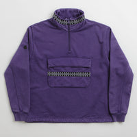 The Trilogy Tapes Pulse Tape Funnel Neck Sweatshirt in Purple thumbnail