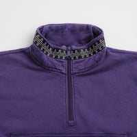 The Trilogy Tapes Pulse Tape Funnel Neck Sweatshirt in Purple thumbnail