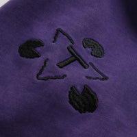 The Trilogy Tapes Pulse Tape Funnel Neck Sweatshirt in Purple thumbnail