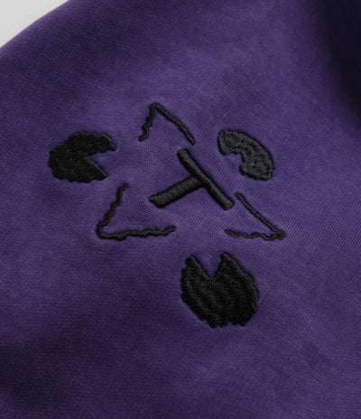 The Trilogy Tapes Pulse Tape Funnel Neck Sweatshirt in Purple
