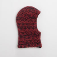 The Trilogy Tapes Shadow Multiple Knitted Hood in Carmine Red and Black thumbnail