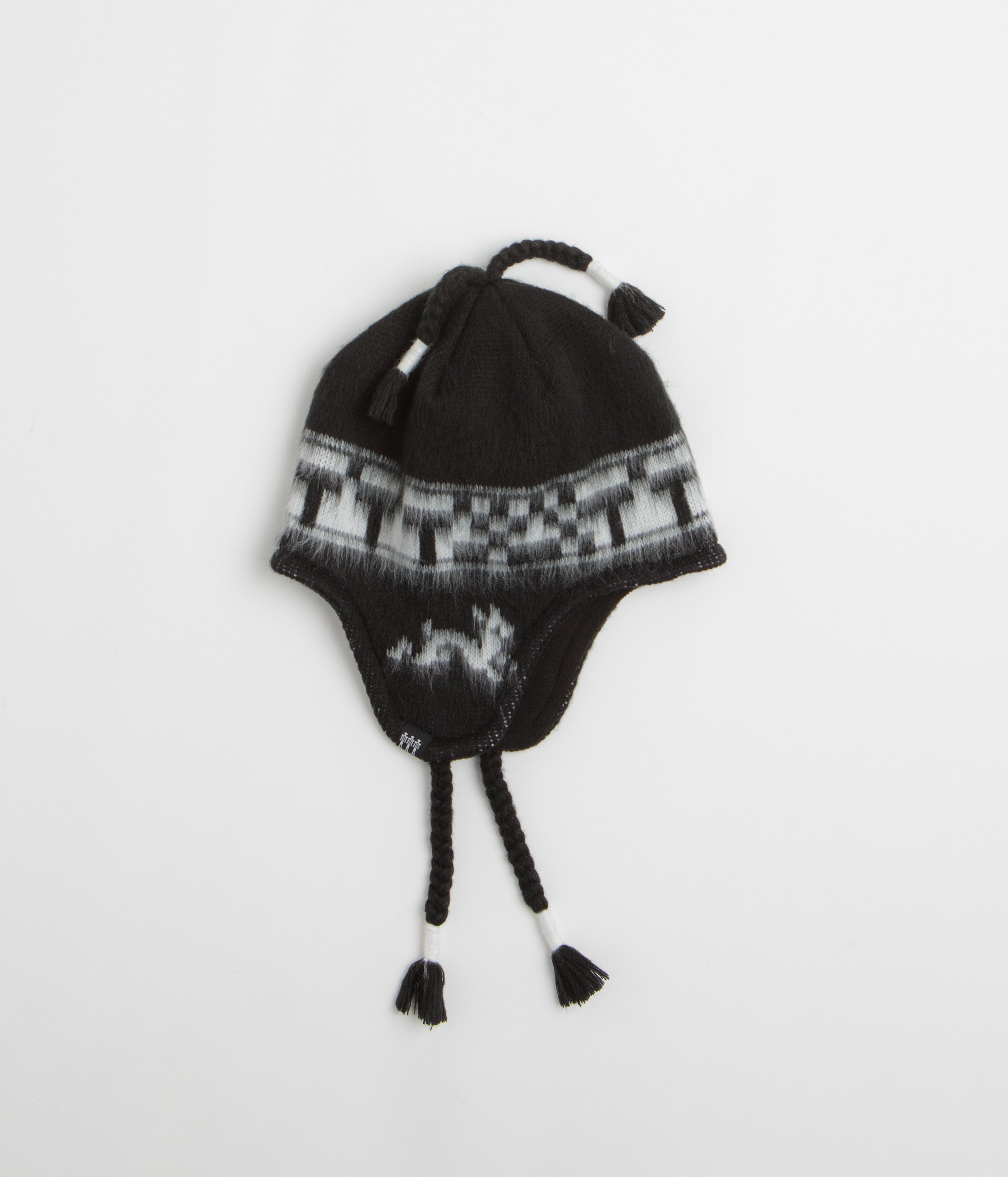 The Trilogy Tapes Snow Beanie in Black and White