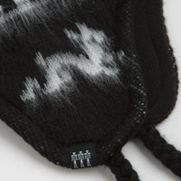 The Trilogy Tapes Snow Beanie in Black and White thumbnail