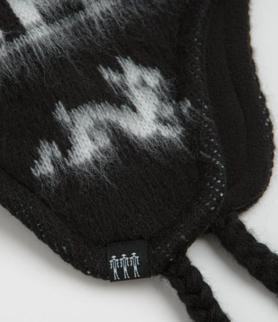 The Trilogy Tapes Snow Beanie in Black and White