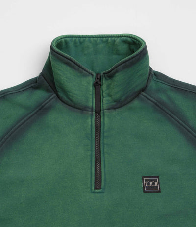 The Trilogy Tapes Spray Funnel Neck Jacket in Sea Moss Green and Back