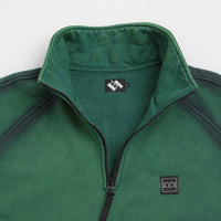 The Trilogy Tapes Spray Funnel Neck Jacket in Sea Moss Green and Back thumbnail