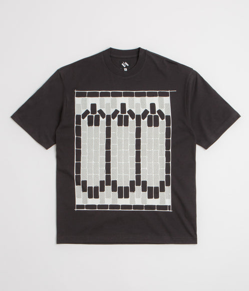 The Trilogy Tapes Tetris Teeth T-Shirt - Black / Glow In The Dark