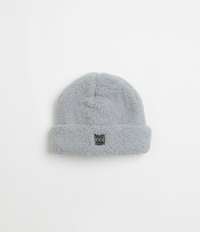 The Trilogy Tapes Thick Fleece Beanie in Light Grey