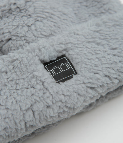 The Trilogy Tapes Thick Fleece Beanie in Light Grey