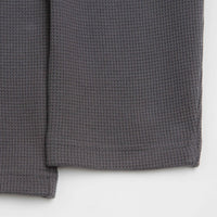 The Trilogy Tapes Three Cross Waffle Long Sleeve T-Shirt in Charcoal and Balck thumbnail
