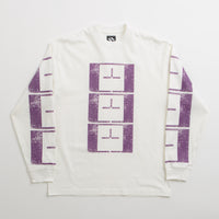 The Trilogy Tapes Upside Down Stamp T'S Long Sleeve T-Shirt in White thumbnail