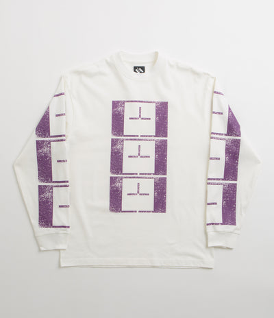 The Trilogy Tapes Upside Down Stamp T'S Long Sleeve T-Shirt in White