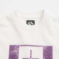 The Trilogy Tapes Upside Down Stamp T'S Long Sleeve T-Shirt in White thumbnail