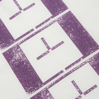 The Trilogy Tapes Upside Down Stamp T'S Long Sleeve T-Shirt in White thumbnail