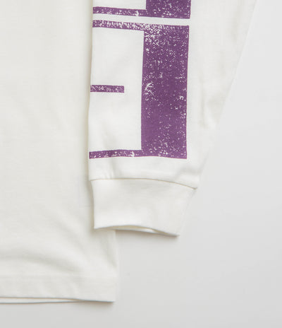 The Trilogy Tapes Upside Down Stamp T'S Long Sleeve T-Shirt in White