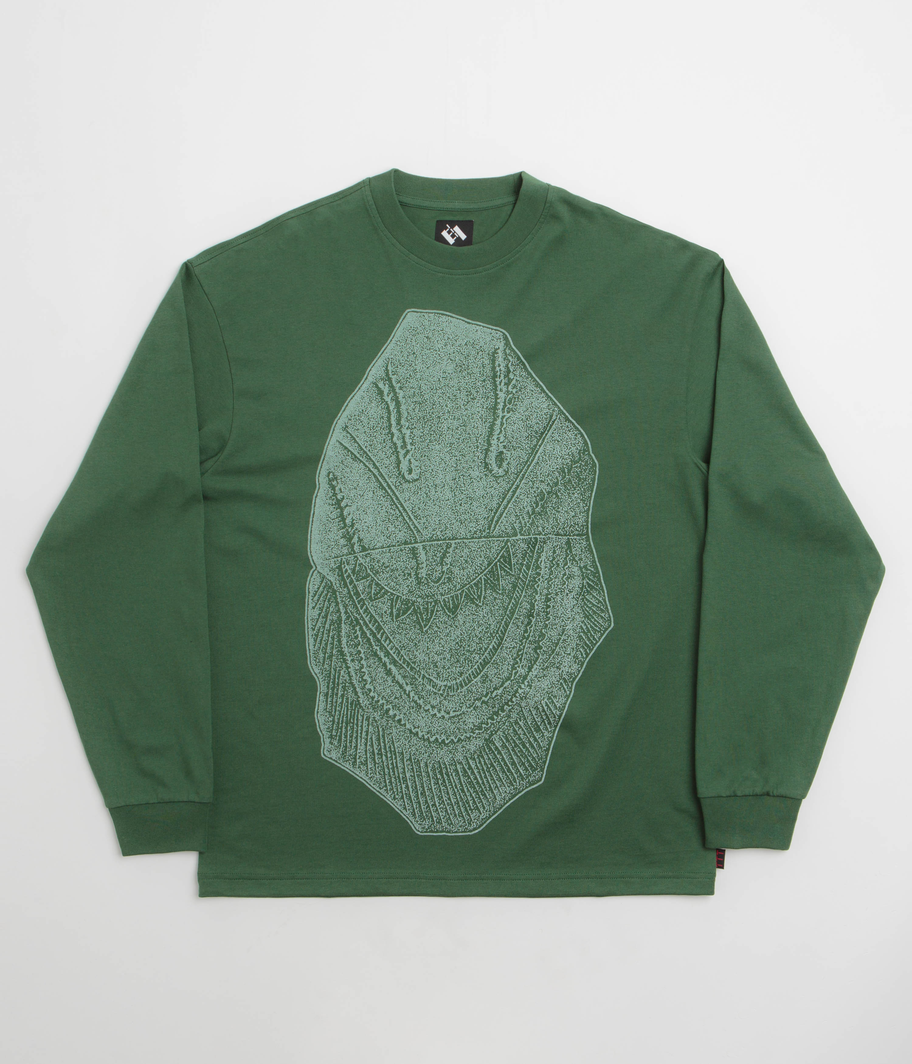 The Trilogy Tapes Visitor Long Sleeve T-Shirt in Green