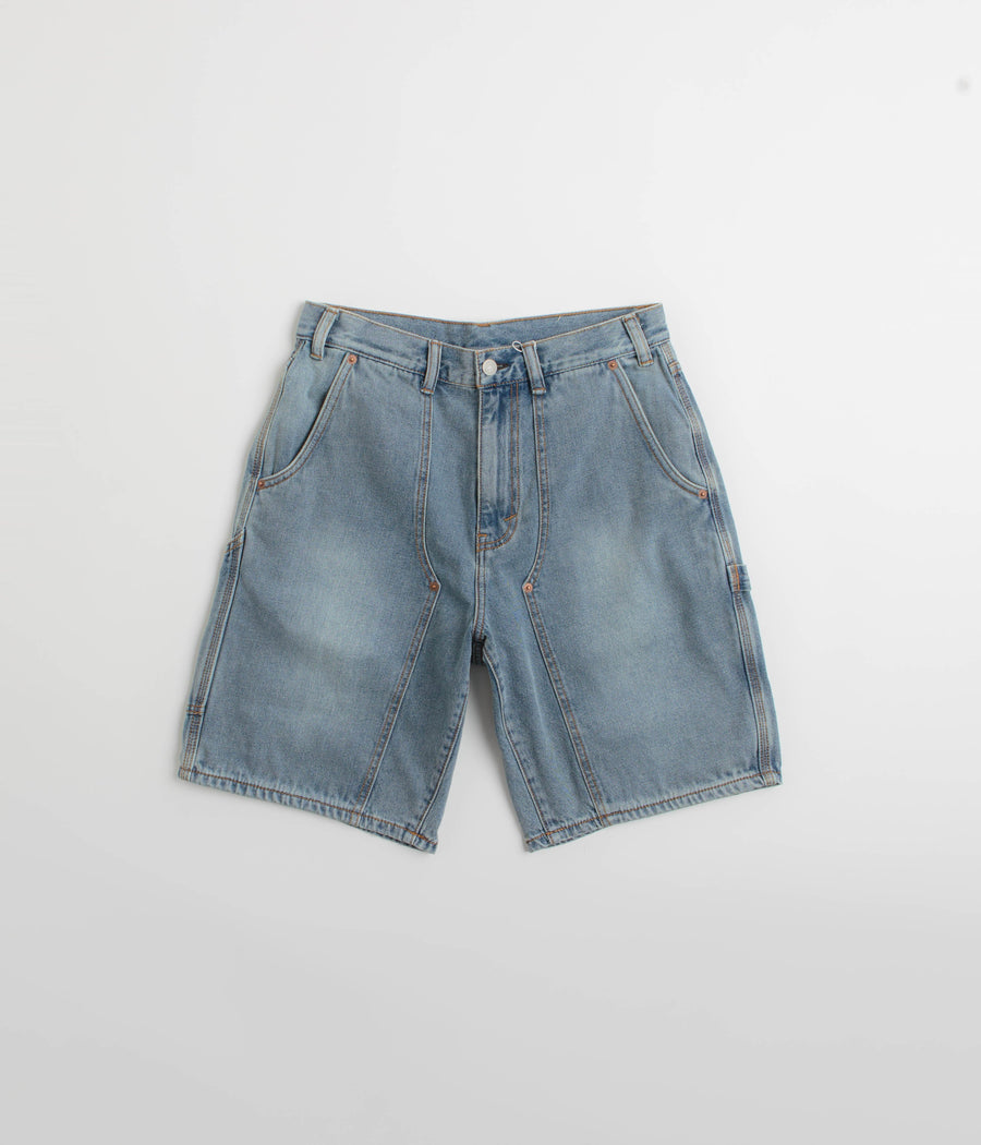 thisisneverthat Denim Carpenter Shorts in Washed Blue