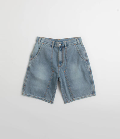 thisisneverthat Denim Carpenter Shorts in Washed Blue