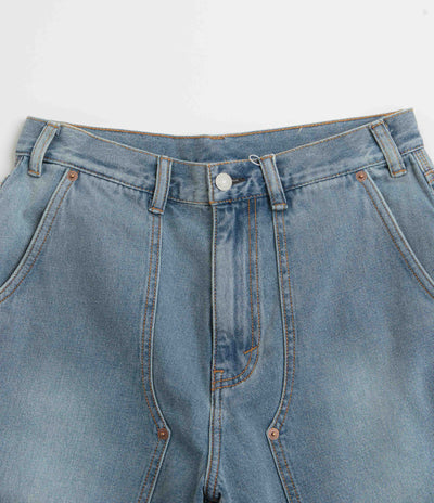 thisisneverthat Denim Carpenter Shorts in Washed Blue