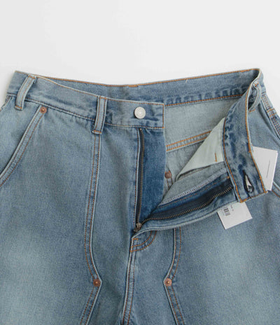 thisisneverthat Denim Carpenter Shorts in Washed Blue