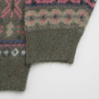 thisisneverthat Fair Isle Knit Sweatshirt - Olive thumbnail