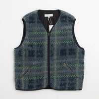 thisisneverthat Fleece Check Vest - Navy thumbnail