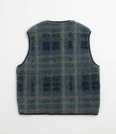thisisneverthat Fleece Check Vest - Navy