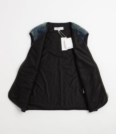 thisisneverthat Fleece Check Vest - Navy