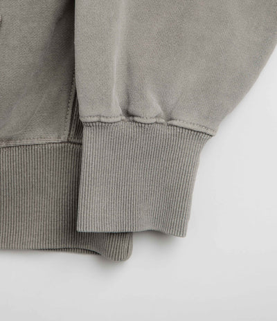 thisisneverthat Overdyed Embroidery Hoodie in Desert Grey