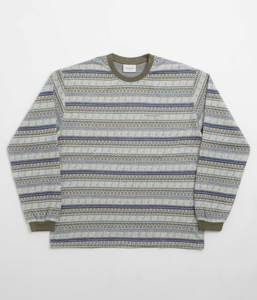 thisisneverthat Pattern Striped Long Sleeve T-Shirt - Ivory