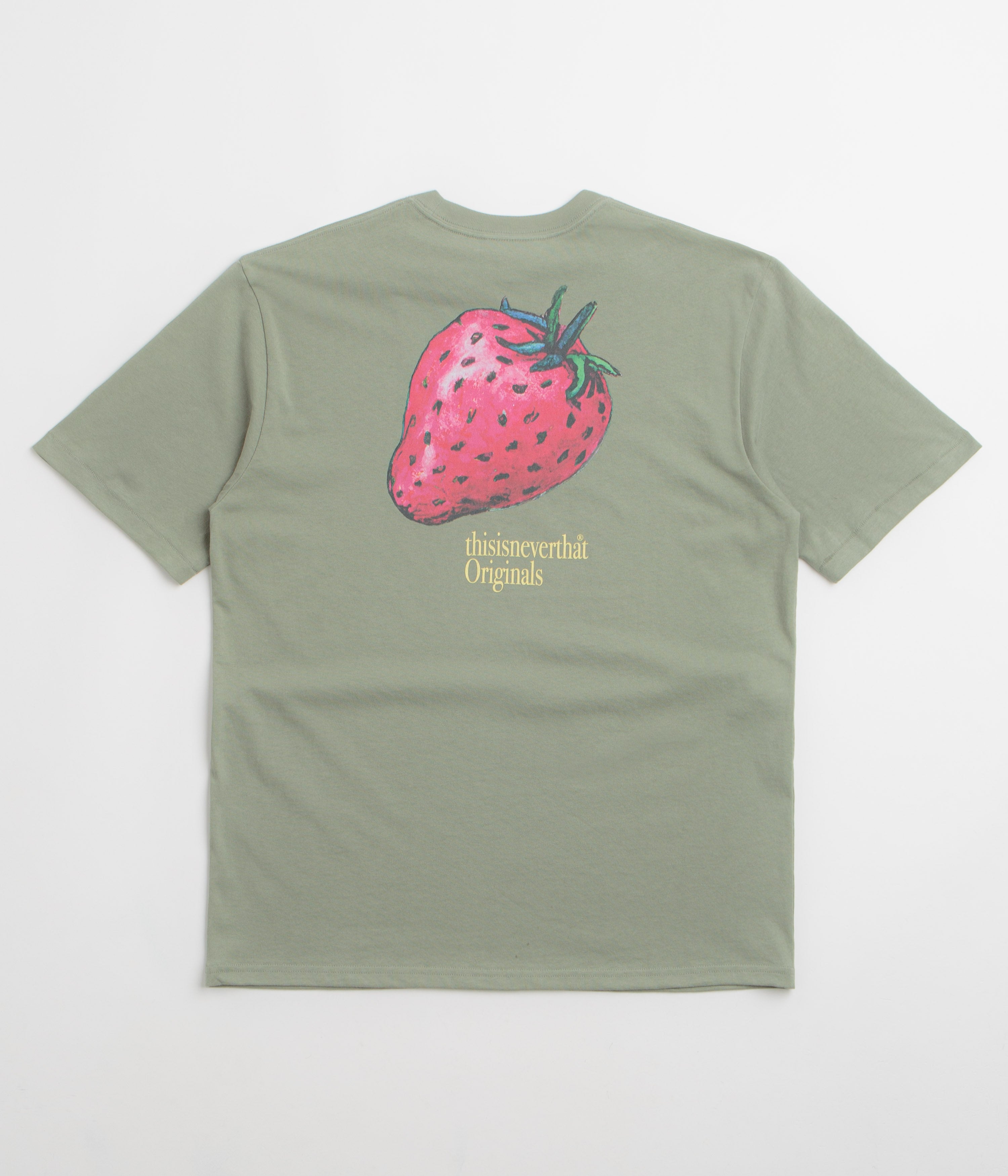 thisisneverthat Strawberry T-Shirt in Light Olive